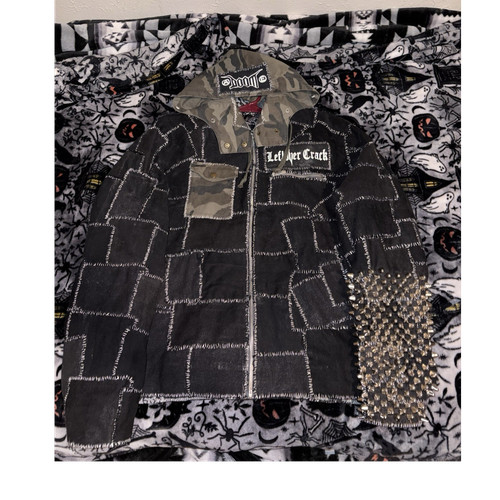 Men's Black Crust Punk Heavyweight Jacket
