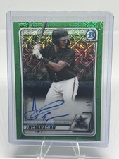 2020 Bowman #BMA-JE Jerar Encarnacion Chrome Auto Mojo Refractor Green #/99