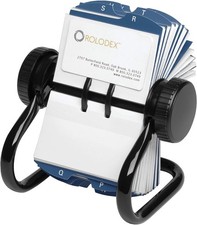 Rolodex Rollkartei schwarz Kartenhalter für Visitenkarten drehbar NEU&POVP