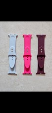 Set Of 3 Soft Silicone Sport Bands for Apple Watch 38mm 40mmSM