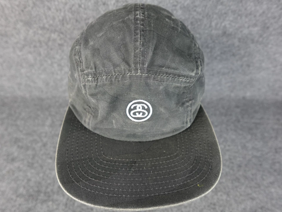 Gorra Stussy Capz Patrón Digital Gris Camuflaje 5 Paneles Skateboarding De Colección Y2K Foto 3 de 4