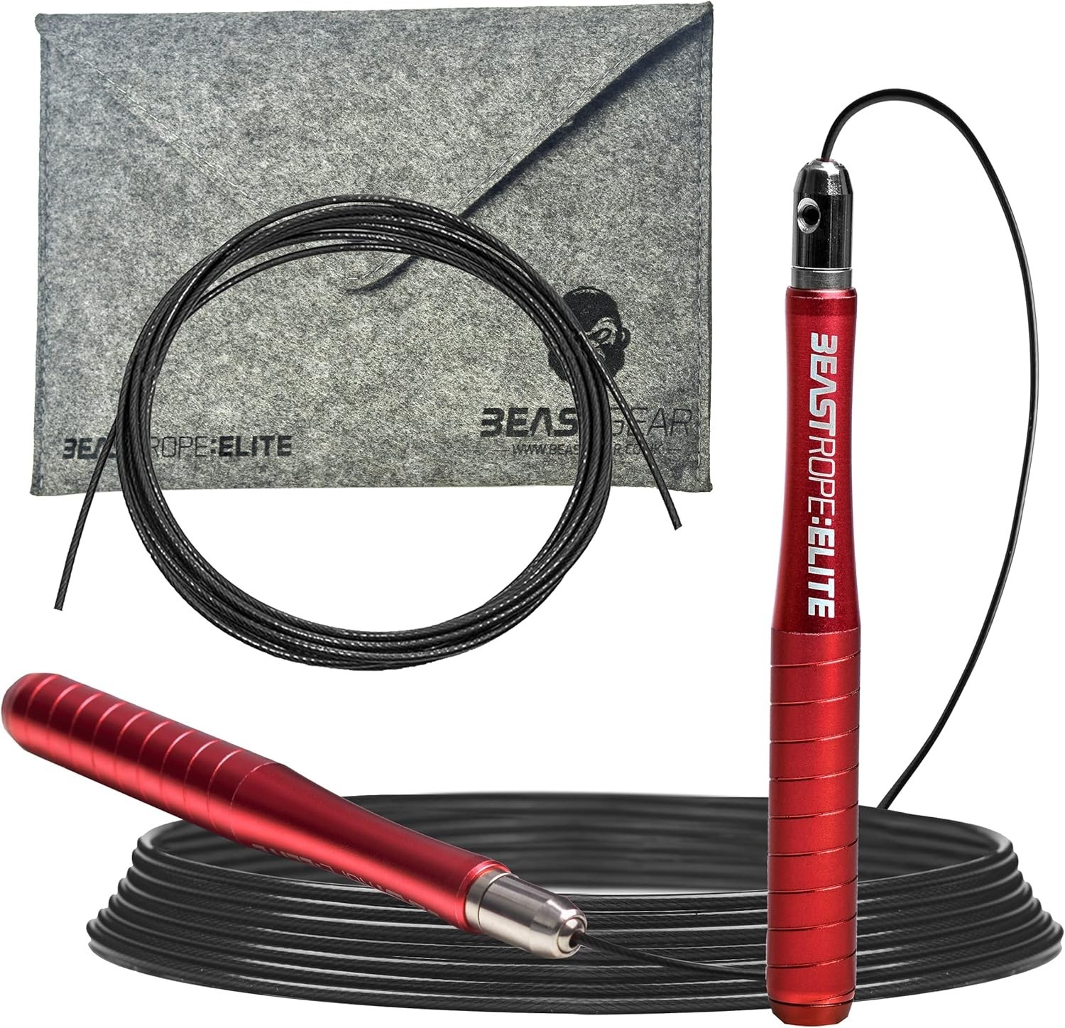 Cuerda de salto Beast Gear alambre de acero PVC rodamiento de bolas ajustable gimnasio entrenamiento