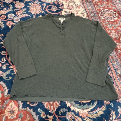 Chemise L.L.Bean River Driver Henley - Homme Taille M - Rouge - Vintage 90s