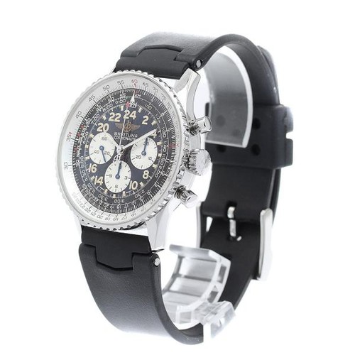 BREITLING NAVITIMER COSMONAUTE A12022 41mm SS Black / Silver #...
