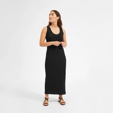 NWT Everlane cotton tank midi maxi dress scoop neck small black