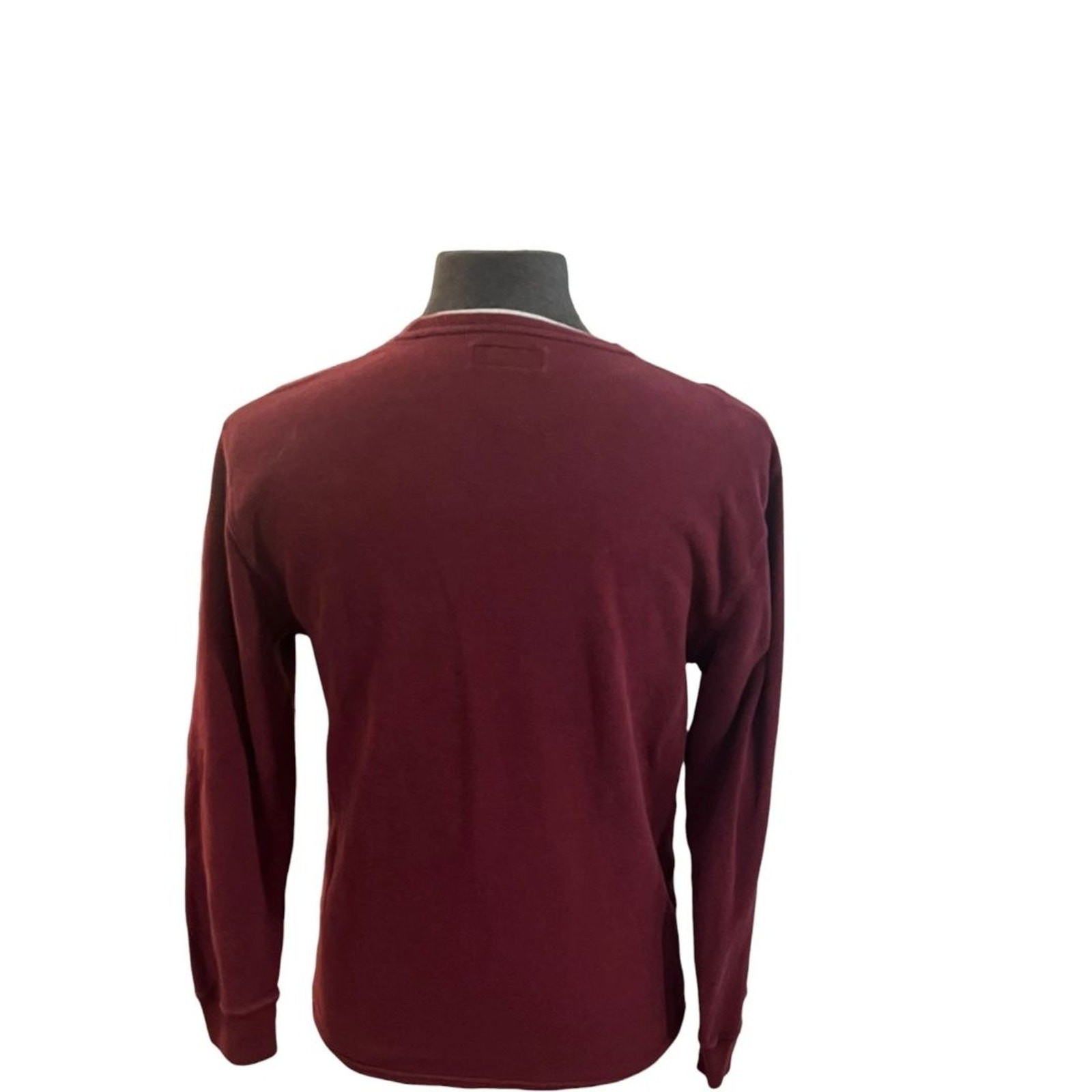 Large Polo Ralph Lauren Burgundy Long Sleeve Crewneck Thermal Mens Pony Logo thumbnail 5