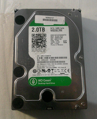 Western Digital WD Green 2TB 3.5'' 6.0Gb/s SATA Internal Hard Drive WD20EZRX