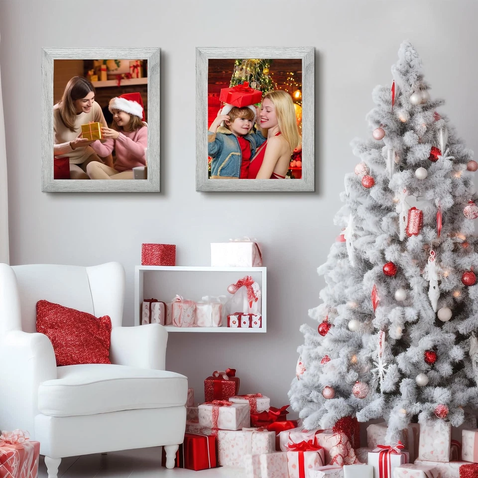 11x14 Photo Frame Set - Grey Distressed Grain Style - Frames for 11x14 Pictu... - Image 4 of 4