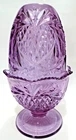 Vtg Fenton Wisteria Purple Fairy Light Lamp Pedestal Heart Glass 1977-78