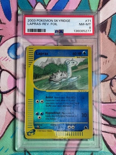 Lapras Reverse Holo 71/144 Skyridge 2003 PSA 8 New Cert
