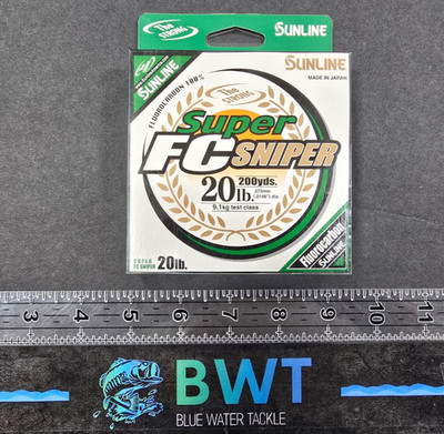 Sunline FC Super Sniper 100% Fluorocarbon Fishing Line 200yd. Spool-20 lb. test