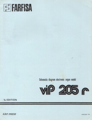 FARFISA VIP205 R Service Manual Schematic Diagrams Schematic Schematic VIP-205-R