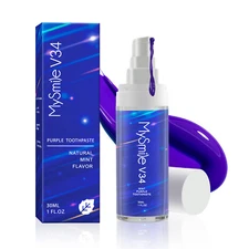 MySmile V34 Colour Corrector Purple Teeth Whitening Toothpaste