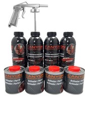 Canyon Acrylic Black Spray-on Truck Bed Liner Kit W Spray Gun Durable Easy