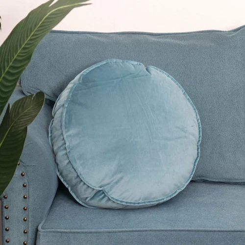 Soft Solid Velvet Pillow Case or Round Car Cushion Cover Sofa Living Room NEW - Bild 23 von 34
