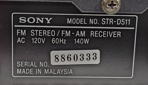Sony STR-D511 - 110 Watt AM/FM HI FI Stereo Receiver - Tested - Works - Picture 14 of 17