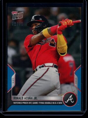 2022 Topps Now #246 Ronald Acuña Jr Blue Parallel Card #d 46/49 | eBay
