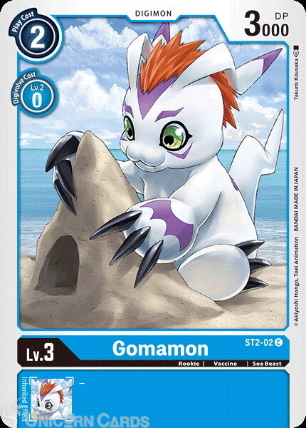ST2-02 Gomamon Common Mint Digimon Card