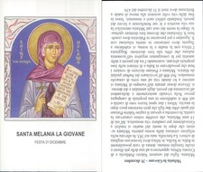 RARO SANTINO DI SANTA MELANIA LA GIOVANE -N.4757