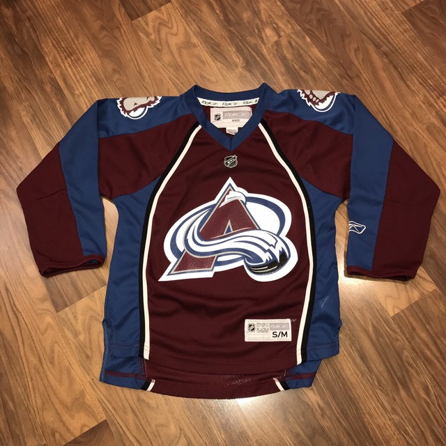 Reebok COLORADO AVALANCHE Hockey Jersey CCM NHL Kids Boys YOUTH Small