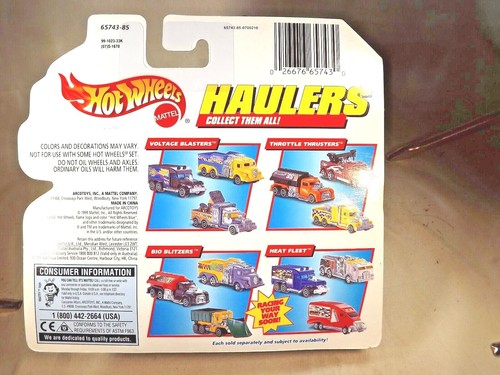 1999 Hot Wheels Haulers Voltage Blasters SHORT CIRCUIT Truck Black w/Chrome 8dot - Picture 6 of 6