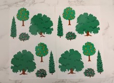 Vtg Mrs. Grossman's Sticker Lot Tree Bush 4 Mods Green 1993 Retired S4