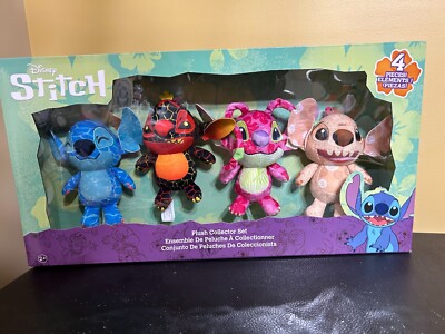Disney Stitch Plush Collector's Set 4 Pcs. - 8.5'' Tall - Brand New