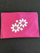 NEW-Hot Pink Small Zipper Cosmetic Makeup Bag / Travel Bag / Pencil Case