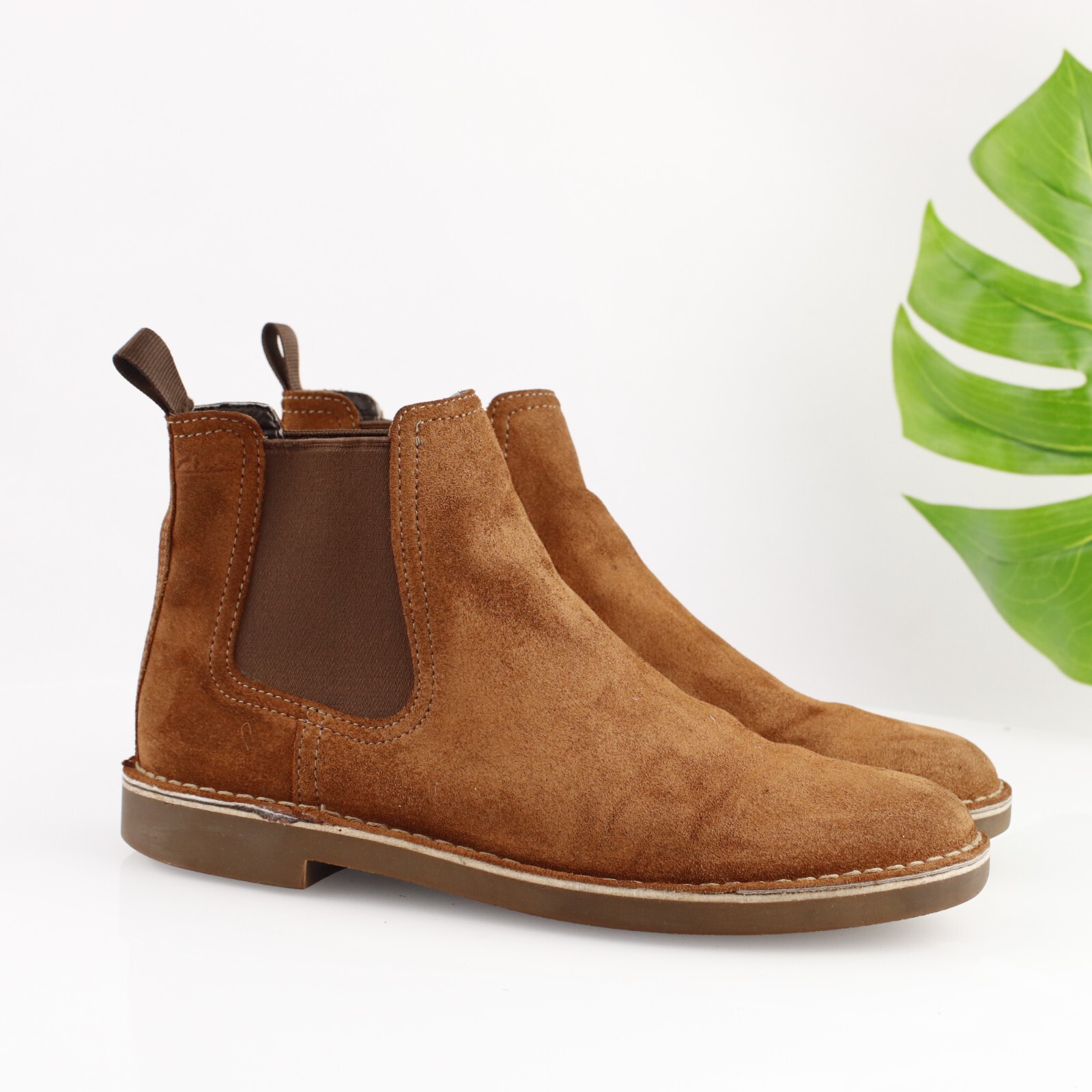 S Bushacre Hill Chelsea Boots Size 10.5 M Brown Suede Gum So