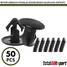 50Pcs Weatherstrip Retainer Clips Single Head for Nissan INFINITI 5.3mm Nylon