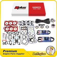Head Gasket Set Timing Belt Kit Tensioner Serpentine Belt Fit 99-03 Toyota 3.0L