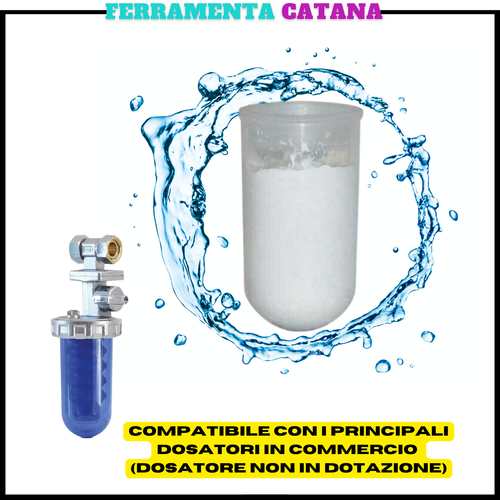 RICARICA POLIFOSFATI CALDAIA ANTICALCARE PER FILTRO DOSATORE CARTUCCE UNIVERSALI - Foto 2 di 3