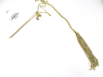Ann Taylor Loft Women's Tassel Pendant Necklace NWT 34.50 GOLD