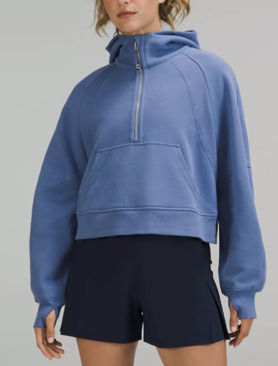 NEW LULULEMON Scuba Oversized Half-Zip Hoodie XS/S Water