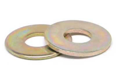 3/8'' Grade 8 Flat Washer SAE Pattern Yellow Zinc Plated