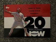 2007 Topps Generation Now Insert #GN20 Phillies Ryan Howard Baseball Card