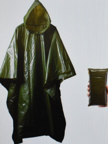 Survival General Lightweight Rain Gear Poncho Emergency 5' x 4' Lot Of 2 - Picture 1 of 4
