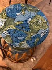 Mid Century Vintage Blue /green Tall Wig Box