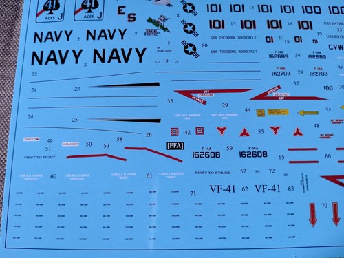 UpRise Decals UR72286 - DECAL F-14A Tomcat VF-41 Black Aces Pt.1 1/72 - Picture 5 of 6