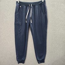 Figs Women Scrub Bottom Large Blue Zamora Jogger Pockets Drawstring