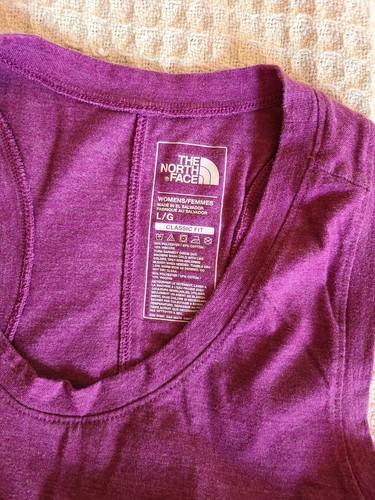 The North Face Hiking Outdoor Fishing Tank Top Shirt Women's Size L Purple - Picture 5 of 7