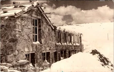 Colorado 1940 Postcard Trail Ridge Teepee Fall River Pass Rocky Mountain RPPC