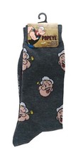 POPEYE Socks sz M/L Medium/Large 6-12 Grey