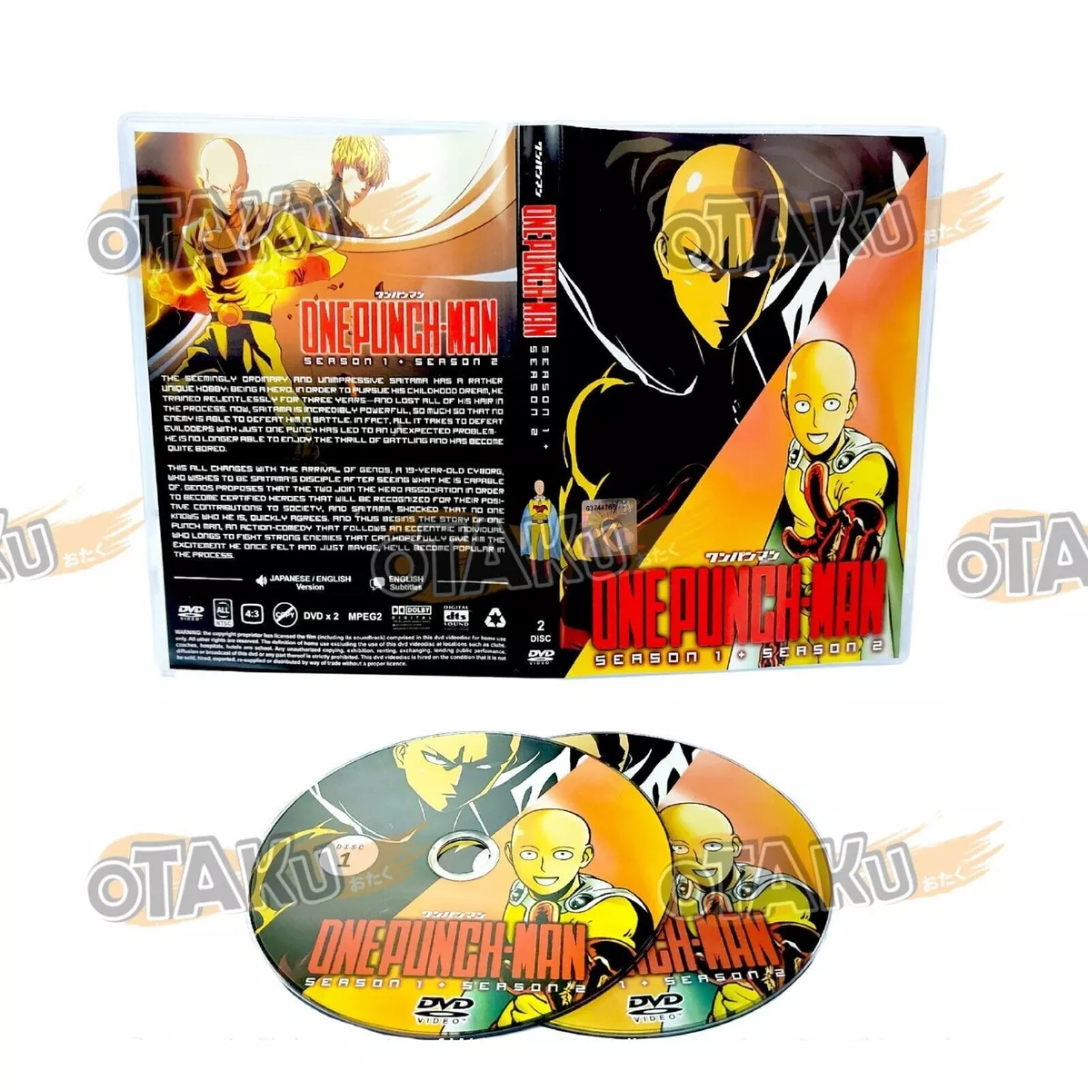 Japanese Drama One Punch Man Season 1+2 Blu-ray Free Region English Sub  Boxed