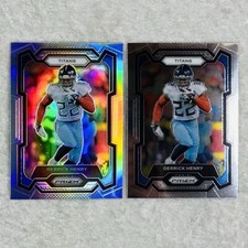 Derrick Henry Silver Prizm 2023 Panini Prizm & Base Titans Football Cards #284