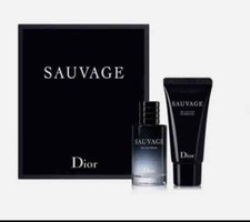 NWB Sauvage Dior Eau De Parfum / Set MINATURE 10ml / 0.34 oz Shower Gel 0.67 oz