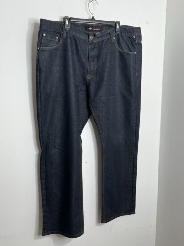 Enyce Jeans Y2K Mens 46x34 Baggy Wide Leg Hip Hop Streetwear Skater Baggy Blue - Picture 2 of 20