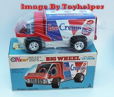 Vintage Taiyo Bump N Go Ice Cream Big Wheel Van Truck Japan NIB