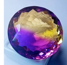 91-92 Ct Natural Big Size Tourmaline Bi-Color Round Shape Gemstone Certified