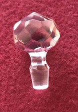 TAPPO DI PICCOLA BOTTIGLIA / FLACONE IN VETRO CRISTALLO VINTAGE